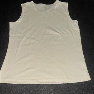 Christopher & Banks cream Sleeveless Top XL